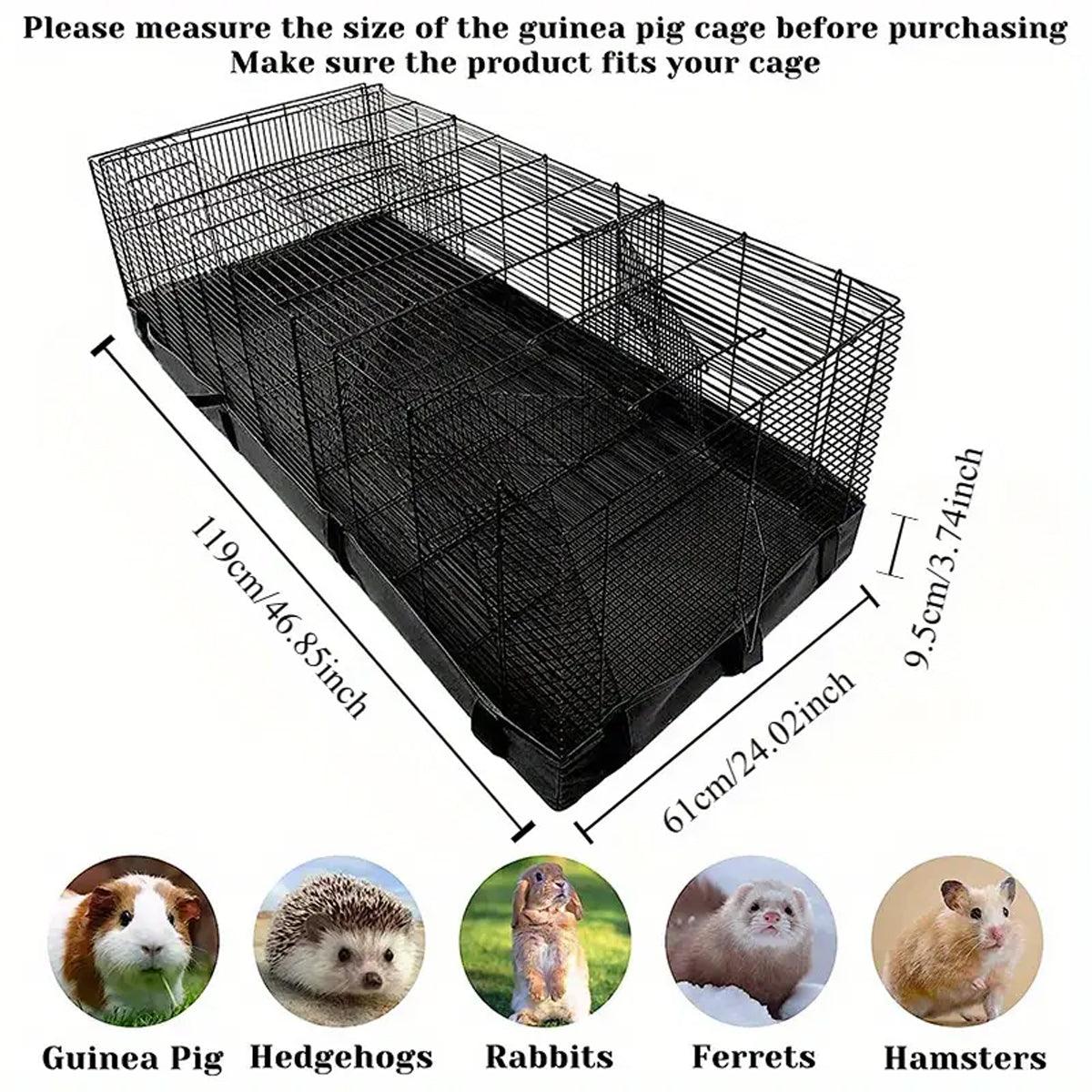 Waterproof Small Pet Crate Sump Cover Dirt Resistant Mat Easy to Clean 119x61 cm - Black - SuperSaverAU - view 3