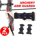 Premium 2pcs Black Openwork Archery Arm Guards with Adjustable Elastic Straps