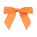 Premium Satin Ribbon Bow Ties – Orange 50 Pack with Wired Attachment