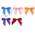 Premium Satin Ribbon Bow Ties – Pink 50 Pack with Wired Attachment