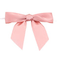 Premium Satin Ribbon Bow Ties – Pink 50 Pack with Wired Attachment