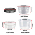 100PCS Transparent Packing Box With Cover Plastic Dessert Bowl Food Container - 16oz Bowl - SuperSaverAU - view 3