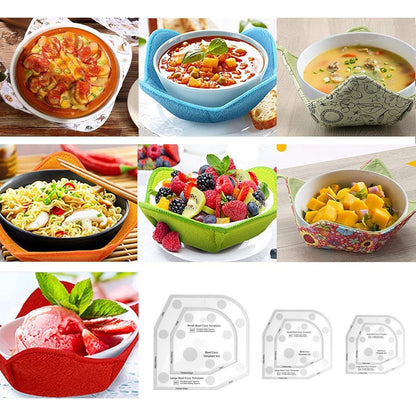 Quilting Ruler Bowl Mat Table Placemat Cozy Acrylic Durable Patchwork Craft Tool