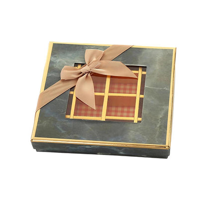 Valentine's Day Chocolate Box - Gourmet 25 pcs, 9 Grids, Gray
