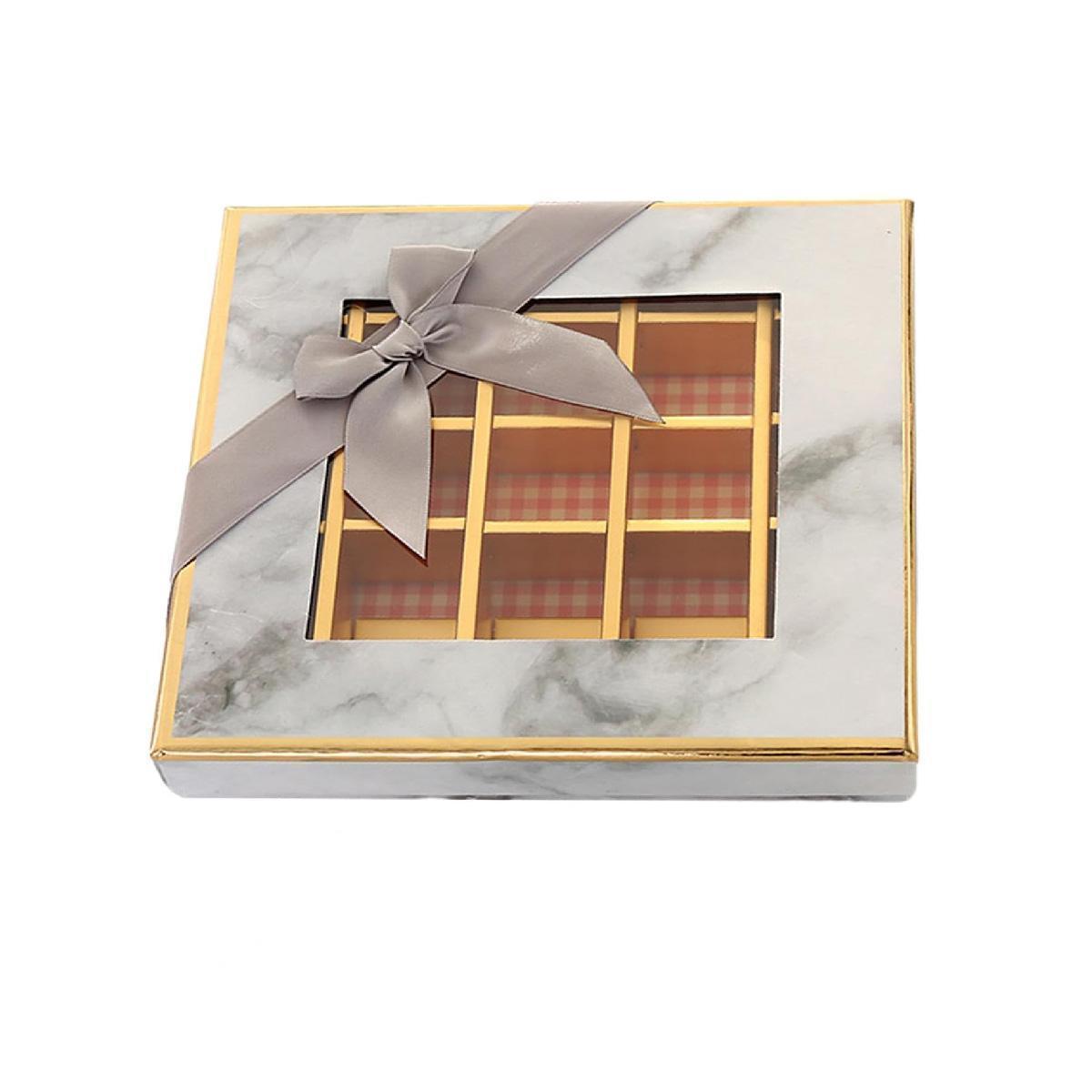 Valentine's Day Chocolate Box - Gourmet 25 pcs, 9 Grids, Tiffany