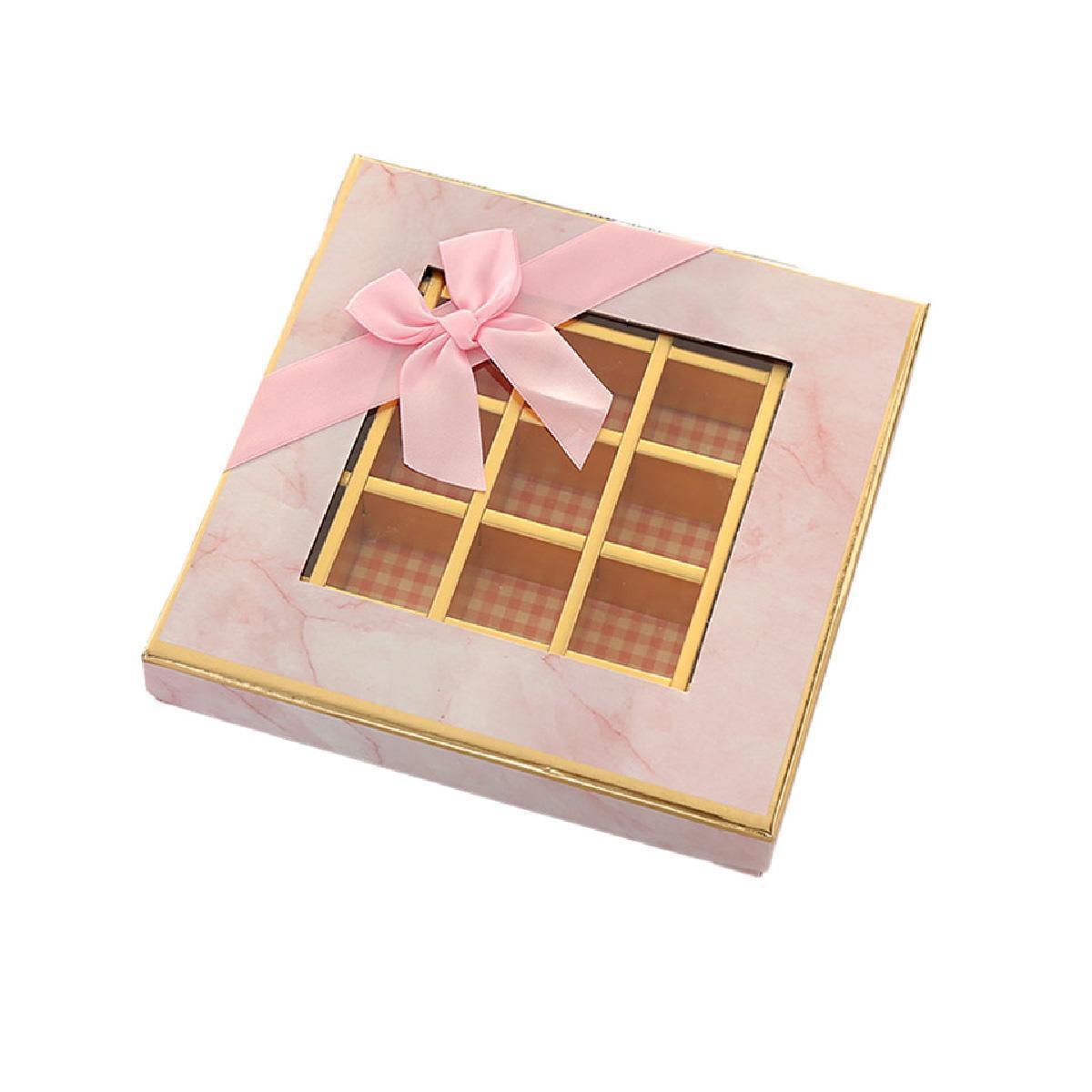 Valentine's Day Chocolate Box - Gourmet 25 pcs, 9 Grids, Tiffany