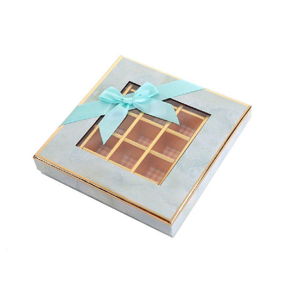 Valentine's Day Chocolate Box - Gourmet 25 pcs, 12 Grids, Gray