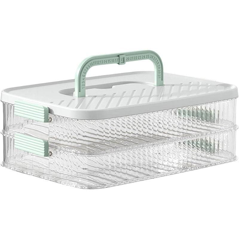 Premium Multi-Layer Dumpling Storage Box – with Locking Lid