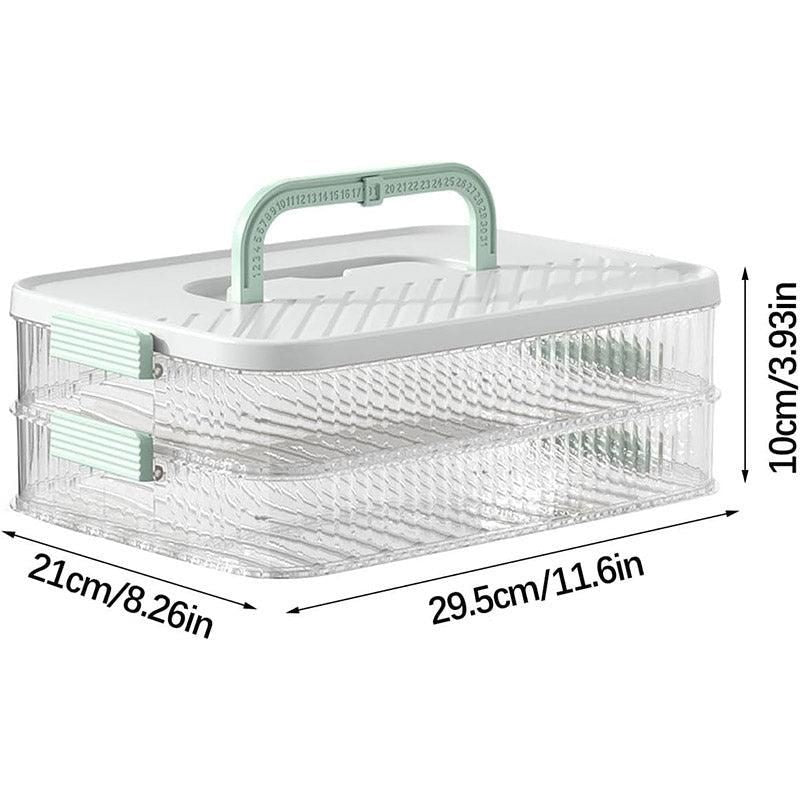 Premium Multi-Layer Dumpling Storage Box – with Locking Lid
