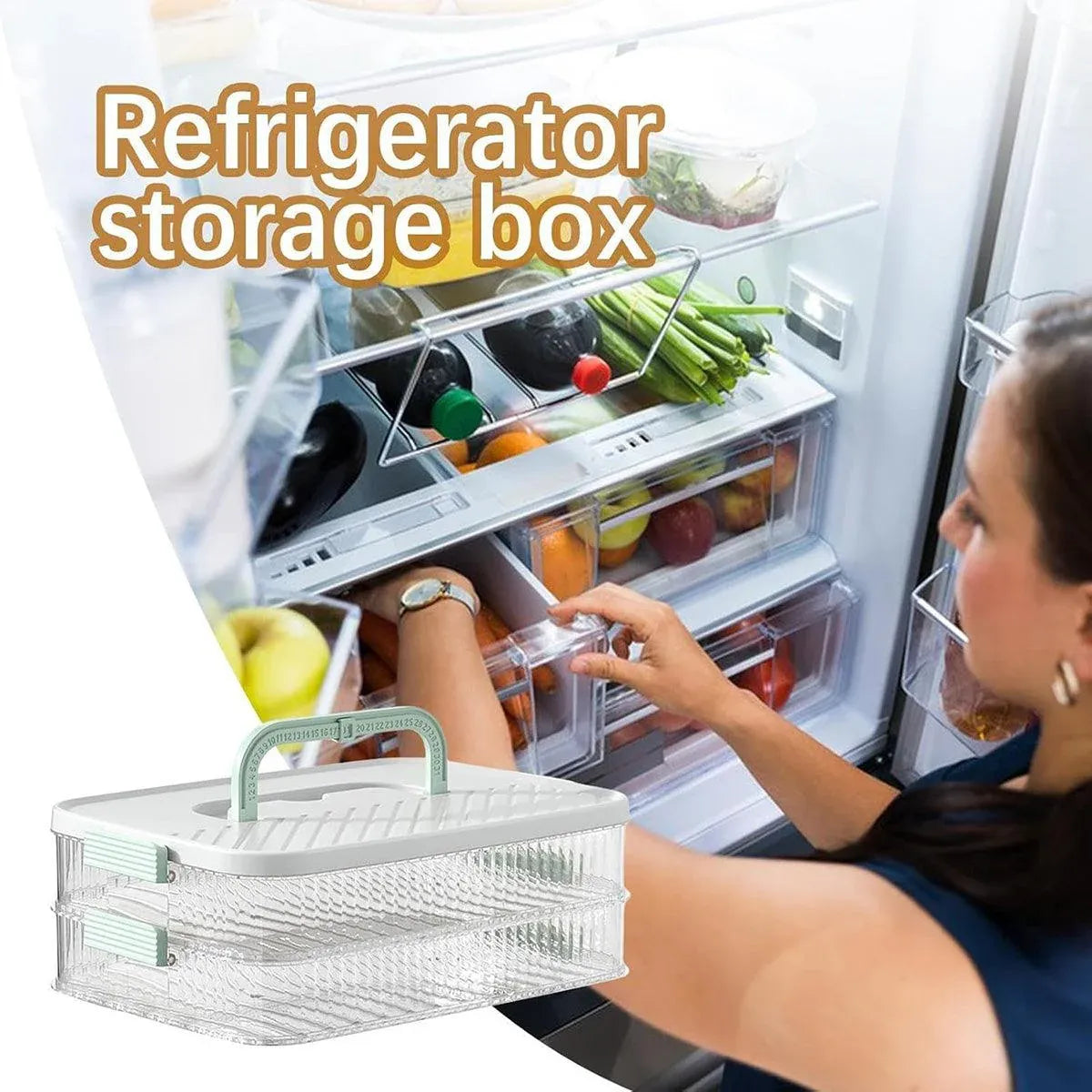 Premium Multi-Layer Dumpling Storage Box – with Locking Lid