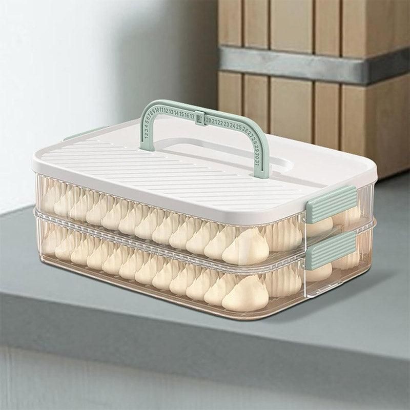 Premium Multi-Layer Dumpling Storage Box – with Locking Lid