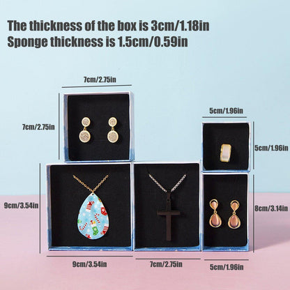 Premium 20PCS Jewellery Box Set with Cloud Design for Display & Organising - Assorted Sizes