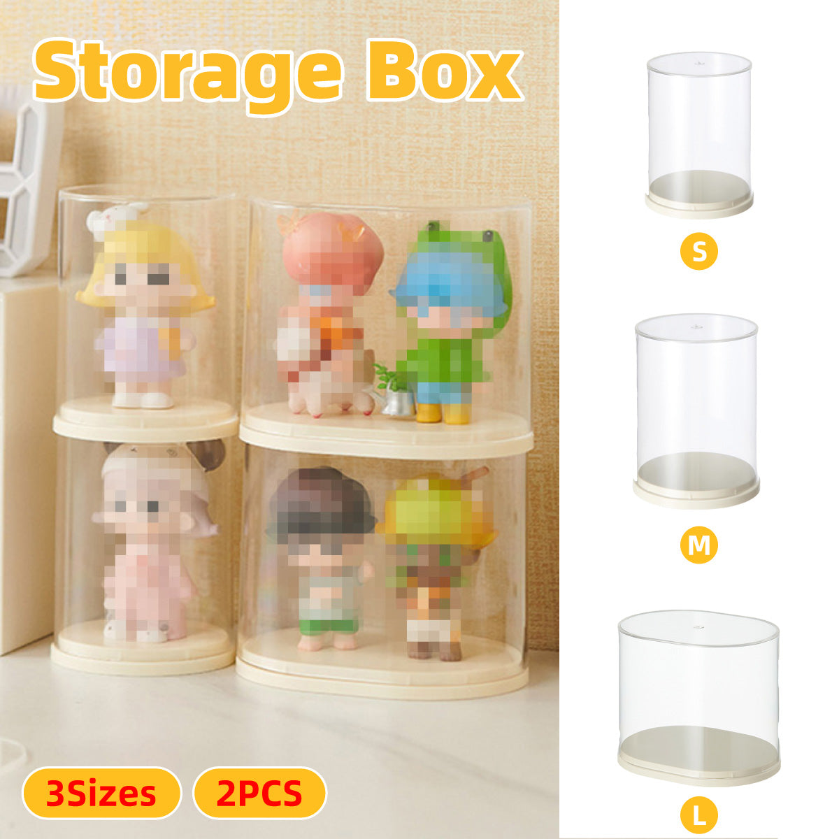 Premium Clear Acrylic Display Cases – Small 2 Pack