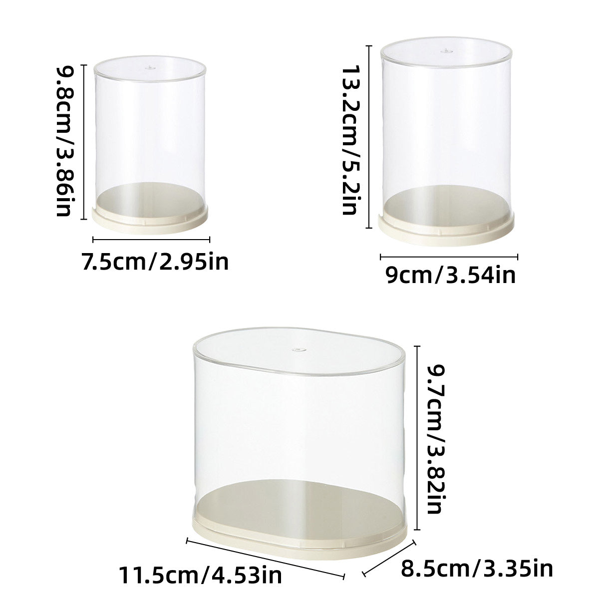 Premium Clear Acrylic Display Cases – Small 2 Pack