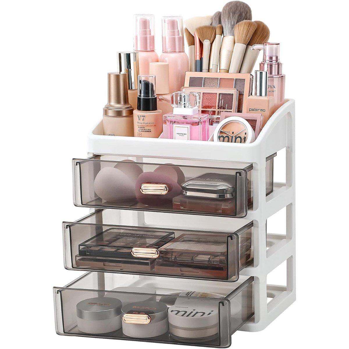 Premium 3-Layer Cosmetic Organiser – with Drawers