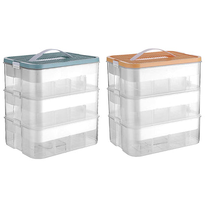 3-Layer Storage Box for Toys - Large Capacity Organizer - Yellow