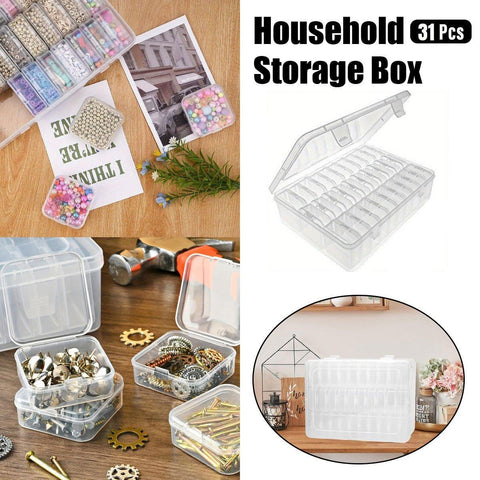 Premium 31 Piece Transparent Storage Box Set with 30 Small Cases
