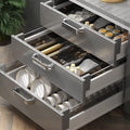 Aluminium Cutlery Tray Utensil Organiser with Adjustable Divider - 41x10cm - SuperSaverAU - view 3