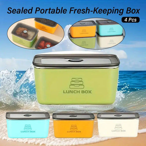 Premium Sealed Stainless Steel Crisper Containers – 4 Piece Set