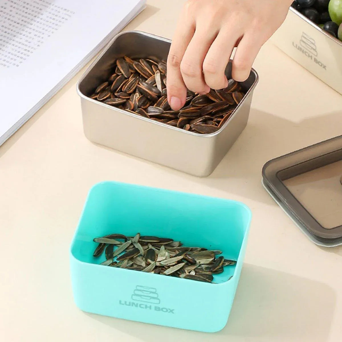 Premium Sealed Stainless Steel Crisper Containers – 4 Piece Set