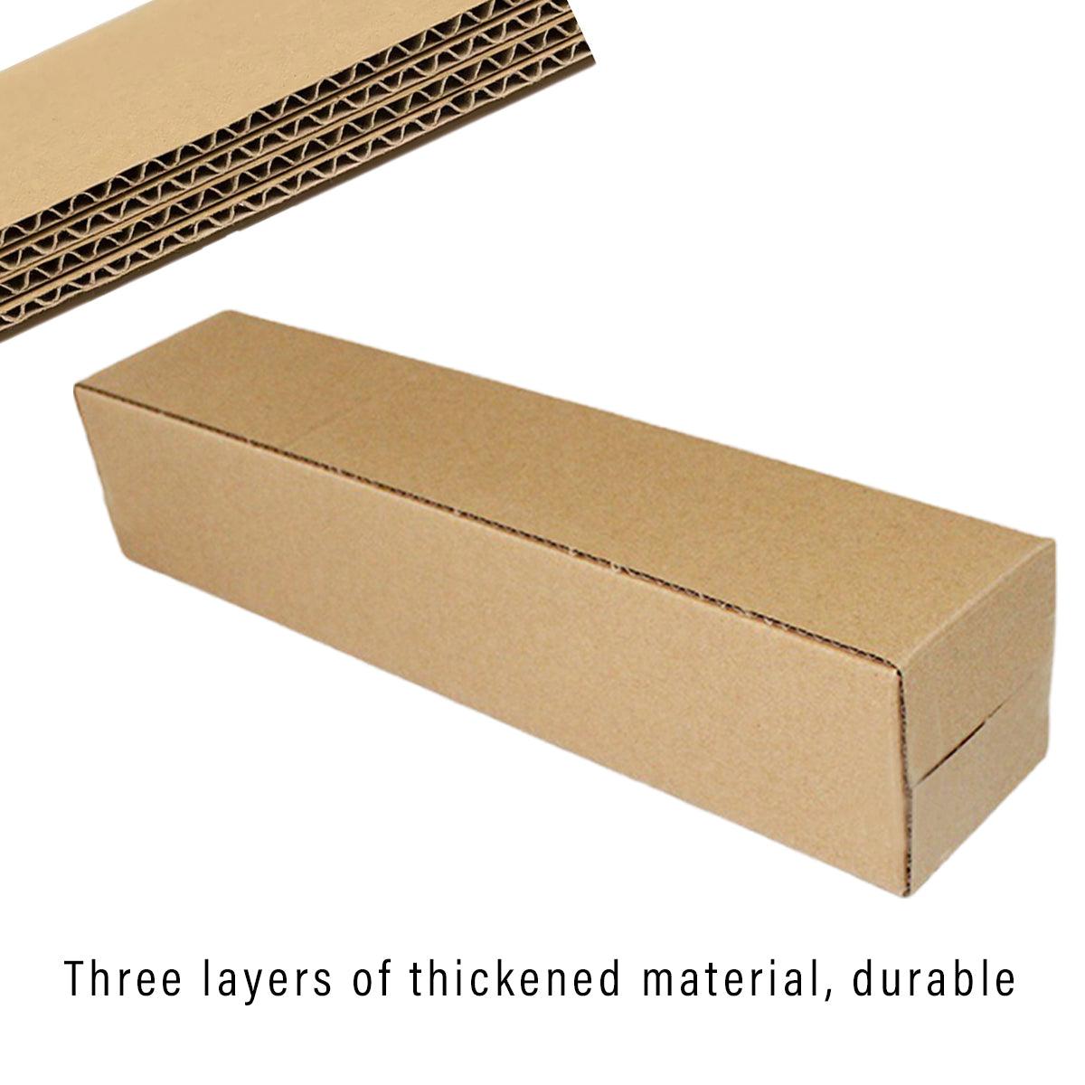 50PCS Durable Kraft Cardboard Shipping Boxes - 6.5cm x 6.5cm x 28cm