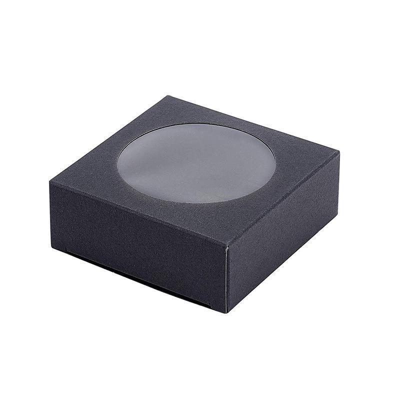 50PCS Kraft Soap Paper Box with Round Window for Candy/Biscuit Packaging - Khaki - SuperSaverAU - view 2