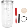 Premium 24oz Glass Fermentation Jar Kit – with Spatula