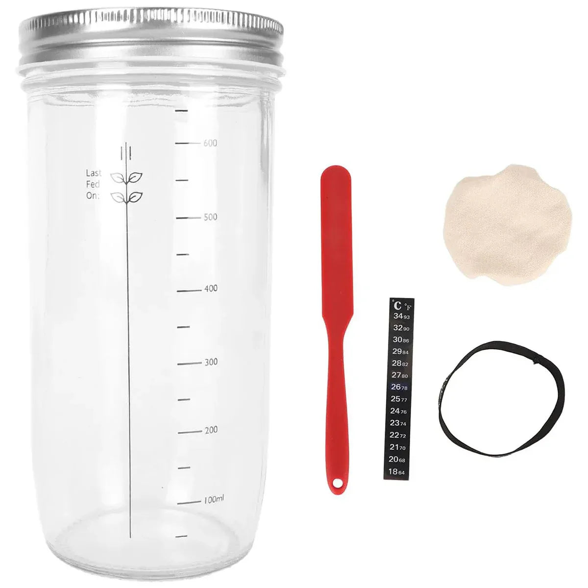 Premium 24oz Glass Fermentation Jar Kit – with Spatula
