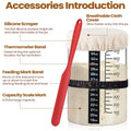 Premium 24oz Glass Fermentation Jar Kit – with Spatula