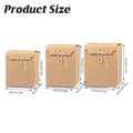 Premium 10 Pack Kraft Corrugated Gift Boxes 8x8x12cm Button String Closure