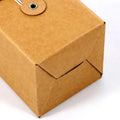 Premium 10 Pack Kraft Corrugated Gift Boxes 8x8x12cm Button String Closure