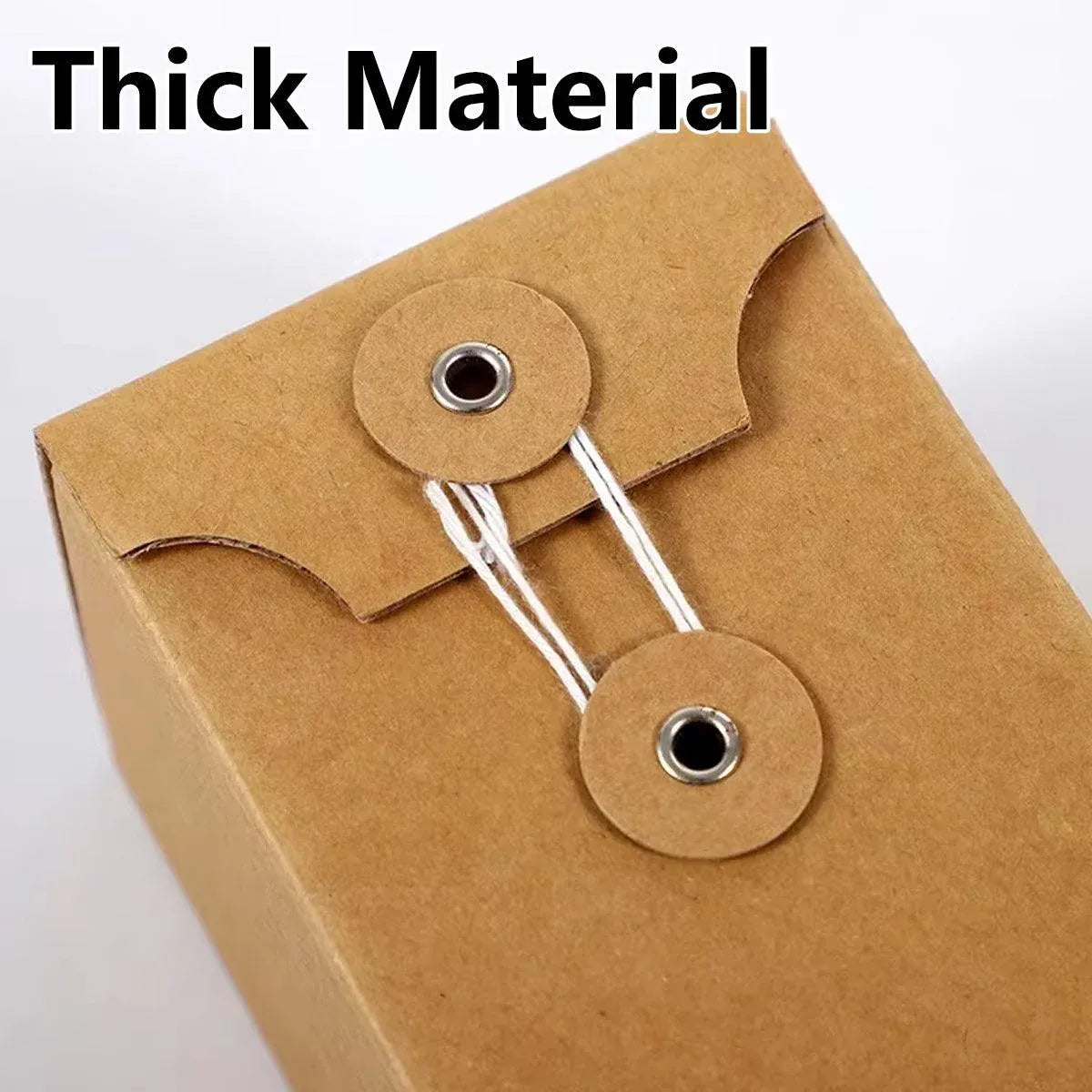 Premium 10 Pack Kraft Corrugated Gift Boxes 8x8x12cm Button String Closure