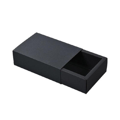 25X Kraft Paper Drawer Jewelry Gift Box for Necklace & Bracelet - Black