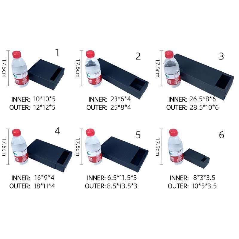 Premium 25 Pack Black Kraft Drawer Jewellery Gift Boxes 25x8x4cm