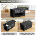 Wooden Rubbish Bag Storage Box, 23.5x13.5x13.5 cm, Wall-Mounted or Freestanding - SuperSaverAU - view 2