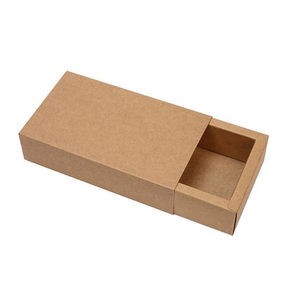 Premium Kraft Paper Drawer Box - Gift Storage Organizer - 20.5x15.5x4cm