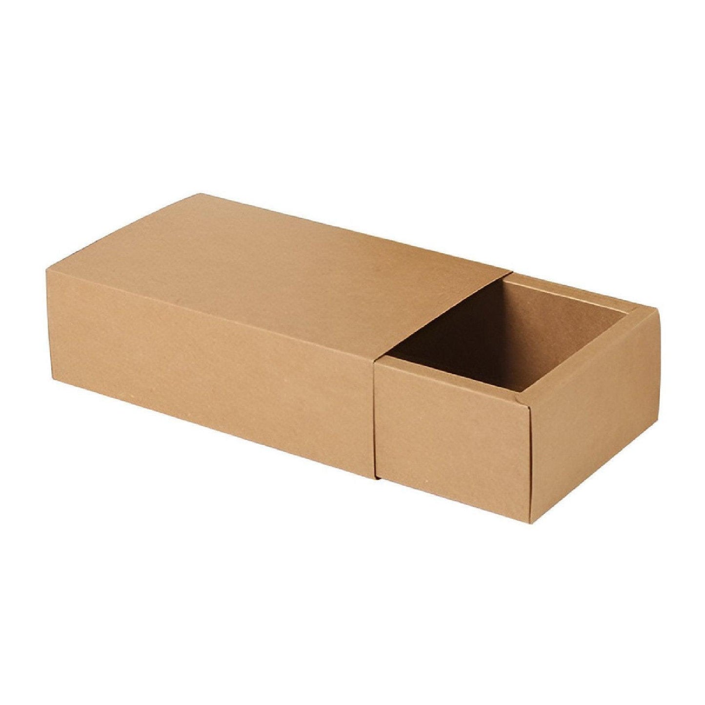 Premium Kraft Paper Drawer Box - Gift Storage Organizer - 20.5x15.5x4cm