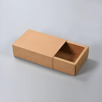 Premium Kraft Paper Drawer Box - Gift Storage Organizer - 25x8x4cm
