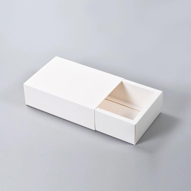 Premium Cardboard Drawer Paper Box for Jewelry & Gifts (25x) - White 18.5x13.5x3cm
