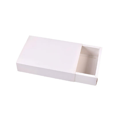 Premium Cardboard Drawer Paper Box for Jewelry & Gifts (25x) - White 18.5x13.5x3cm