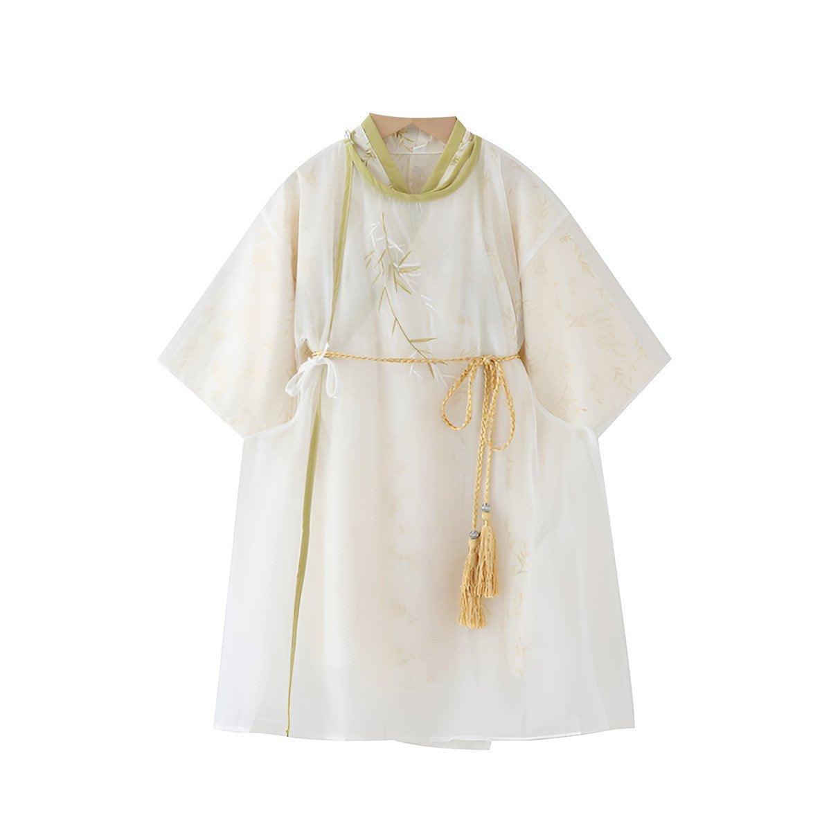 Boy's Hanfu Ancient Style Big Sleeve Shirt for Spring Autumn - 120cm