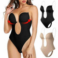 M Size Women Deep U Plunge Seamless Push Up Bodysuit - Skin Tone - SuperSaverAU - view 4