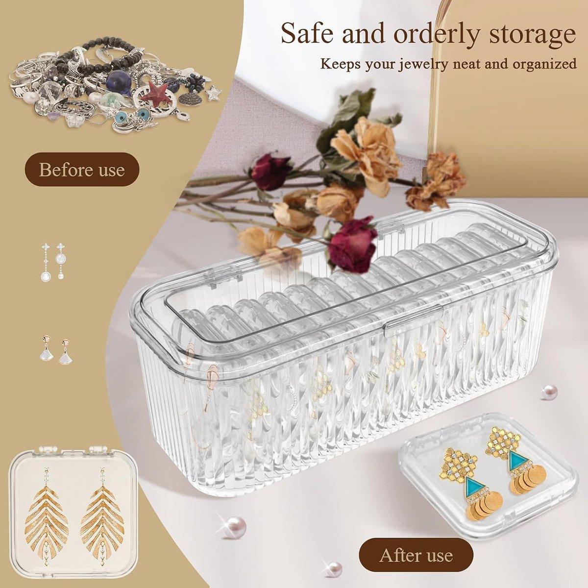 15pcs Transparent Jewelry Storage Box Set, 9.84x4.29x3.62in, Anti-Oxidation - SuperSaverAU - view 2