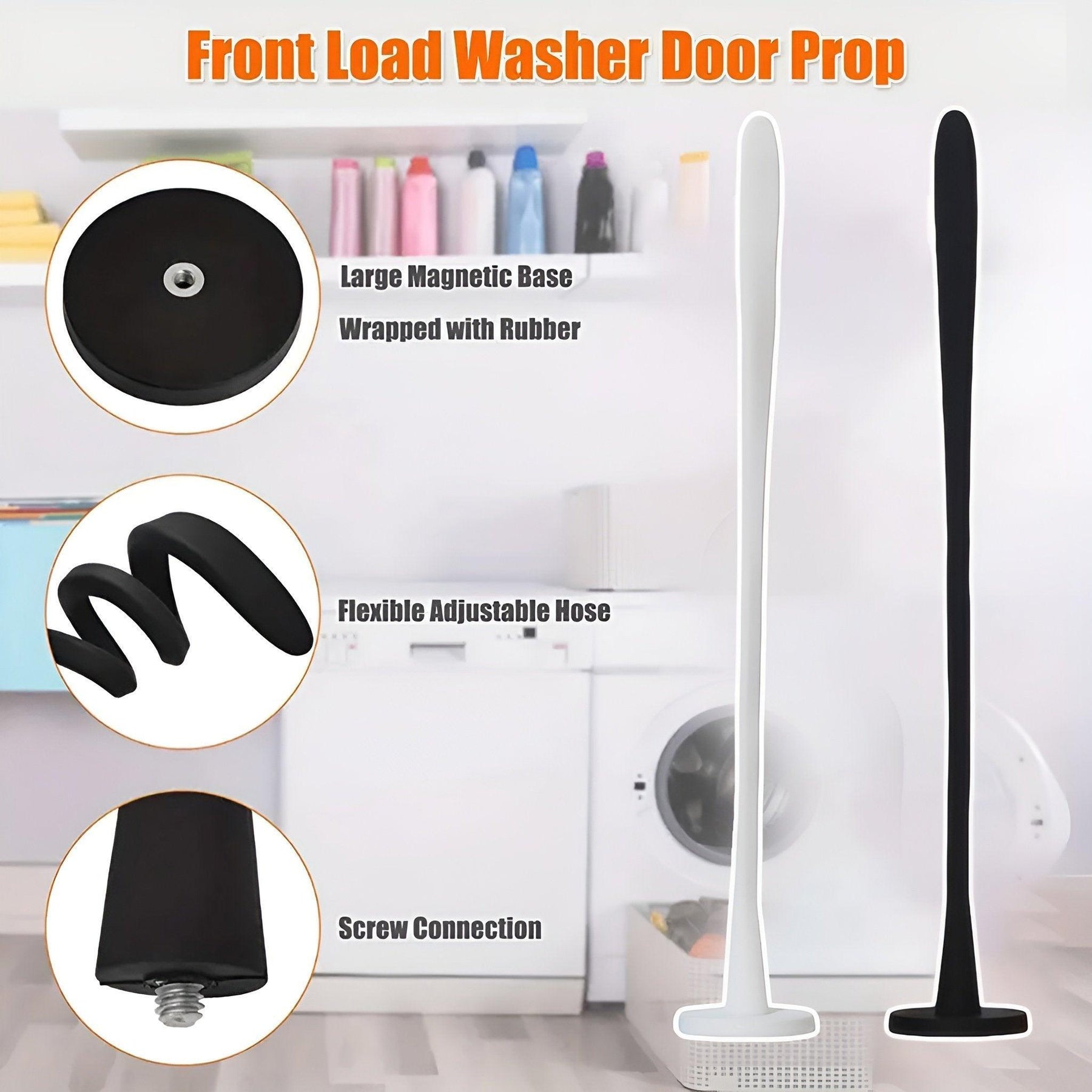 Premium White Magnetic Washer Door Holder for Front Load Washing Machine