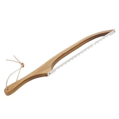 Premium Wooden Bread Cutter Saw – 40cm Serrated Stainless Steel Blade