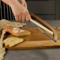 Premium Wooden Bread Cutter Saw – 40cm Serrated Stainless Steel Blade