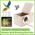 Premium Wooden Bird Breeding Nest Box - Small 19.5 x 12 x 12cm