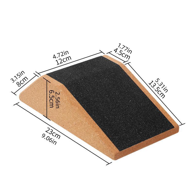 2pcs Cork Wedge Fitness Blocks for Yoga and Exercise
