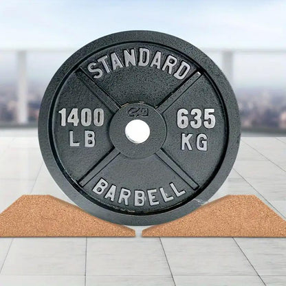 2pcs Cork Wedge Fitness Blocks for Yoga and Exercise