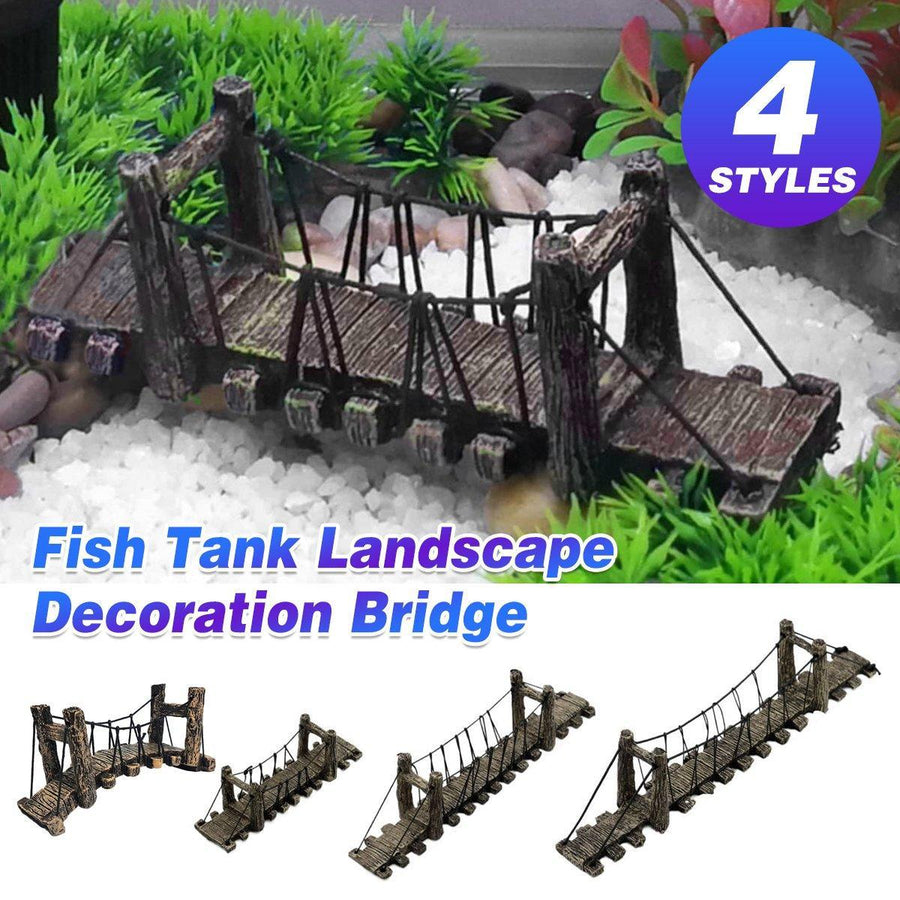 Resin Bridge Aquarium Decoration - Climbing Platform for Shrimp & Tortoise - Large - SuperSaverAU - view 1